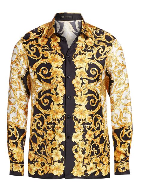 versace shirt button mens|big and tall versace shirts.